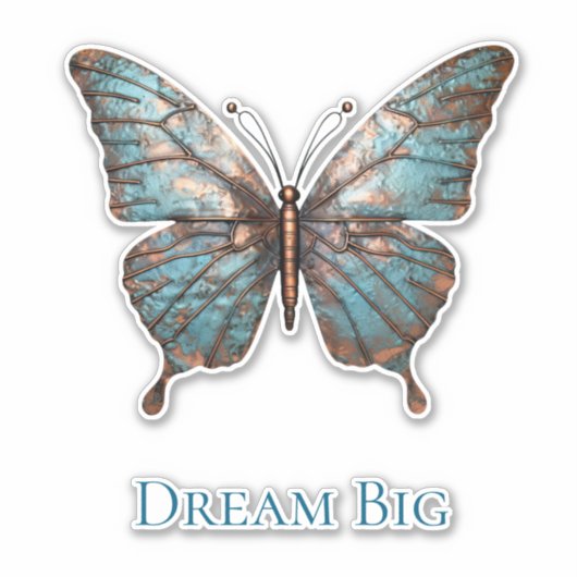 Sticker Papillon de rêve bleu (Devant)
