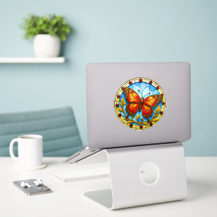 Sticker Papillon de vitrail