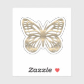 Sticker Papillon d'or (Feuille)