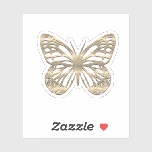 Sticker Papillon d'or (Feuille)