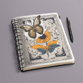 Sticker Papillon d'or en vol