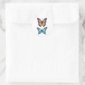 Sticker Papillon Duo - Monarque et Bleu (Sac)