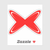 Sticker Papillon élégant lettre X monogramme (Feuille)
