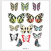 Sticker Papillon fée ailes Art scrapbooking (Feuille)