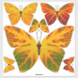 Sticker Papillon feuille Aspen 1