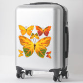 Sticker Papillon feuille Aspen 1 (Sur valise)