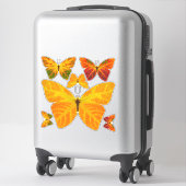 Sticker Papillon feuille Aspen 3 (Sur valise)