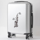 Sticker Papillon floral de Filigree (Sur valise)