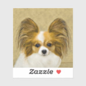 Sticker Papillon (Hound Tri) Peinture - Art Chien original (Feuille)