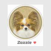 Sticker Papillon (Hound Tri) Peinture - Art Chien original (Feuille)