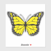 Sticker Papillon jaune (Feuille)