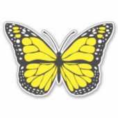 Sticker Papillon jaune (Devant)