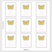 Sticker Papillon jaune de juin (Feuille)