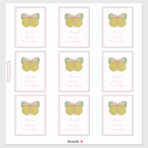 Sticker Papillon jaune de juin