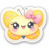 Sticker Papillon Kawaii (Recto)