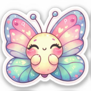 Sticker Papillon Kawaii