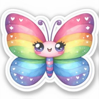 Sticker Papillon Kawaii