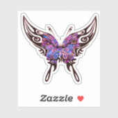sticker papillon mignon avec belle couleur vive (Feuille)