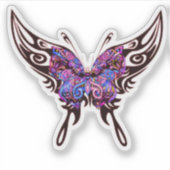 sticker papillon mignon avec belle couleur vive (Devant)
