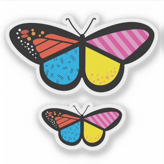 Sticker papillon moderne (Devant)