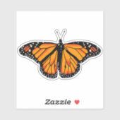 Sticker Papillon monarque (Feuille)