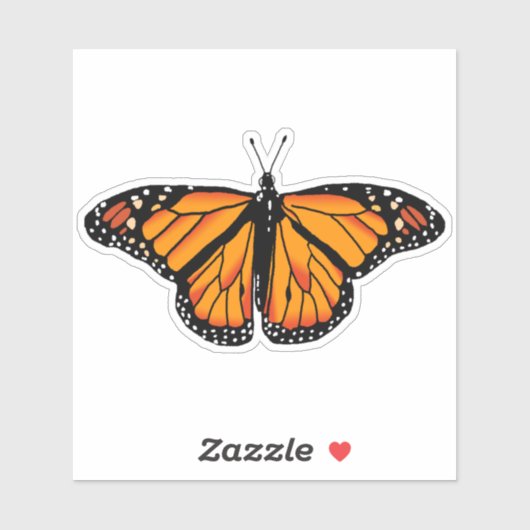 Sticker Papillon monarque (Feuille)