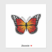 Sticker Papillon monarque (Feuille)