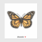 Sticker Papillon monarque (Feuille)