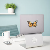 Sticker Papillon monarque (Ordinateur portable sur le bureau)