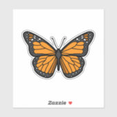 Sticker Papillon monarque (Feuille)
