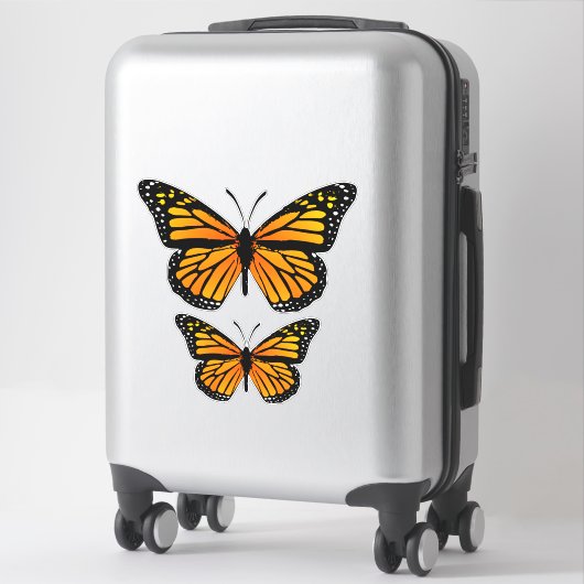 Sticker Papillon Monarque décoratif (Sur valise)