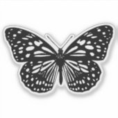 Sticker Papillon noir (Devant)