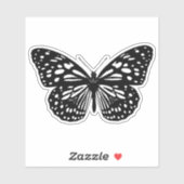 Sticker Papillon noir (Feuille)