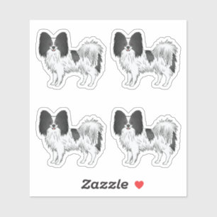 Sticker Papillon Noir Et Blanc Mignons Dessins De Dessin D
