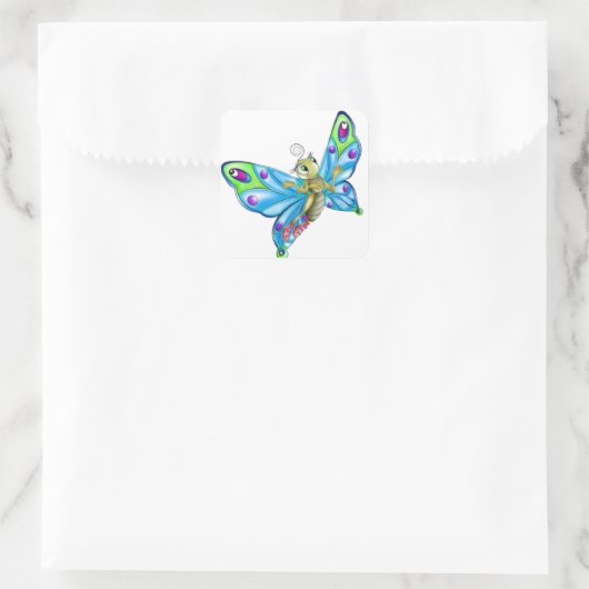 Sticker Papillon/Papillon cartonné mou (Sac)