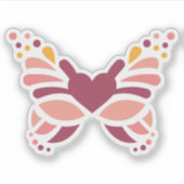 Sticker Papillon pastel boho féminin élégant (Devant)