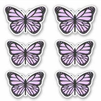 Sticker Papillon Pastel violet