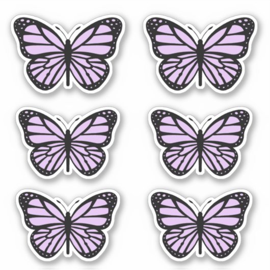 Sticker Papillon Pastel violet (Devant)