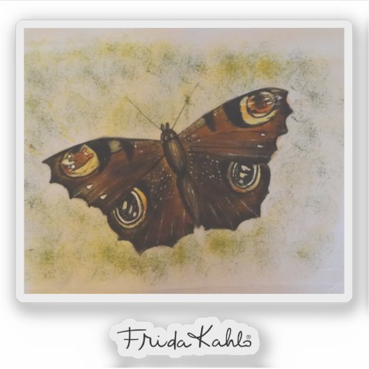 Sticker Papillon peint Frida Kahlo (Devant)