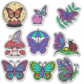 Sticker Papillon pour enfants - Coloré, Whimsi (Devant)