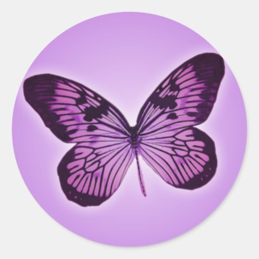 Sticker papillon pourpre (Devant)