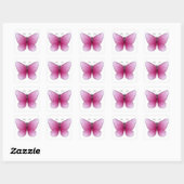 Sticker papillon rose (Feuille)