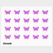 Sticker papillon rose et violet (Feuille)