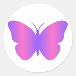 Sticker papillon rose et violet