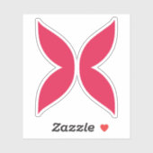 Sticker Papillon rose lettre X monogramme (Feuille)