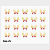 Sticker papillon rouge jaune (Feuille)