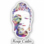 Sticker Papillon Spirit abstrait dessiné bouddha silhouett (Recto)