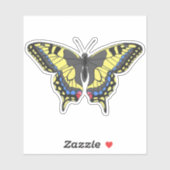 Sticker Papillon Swallowtail (Feuille)