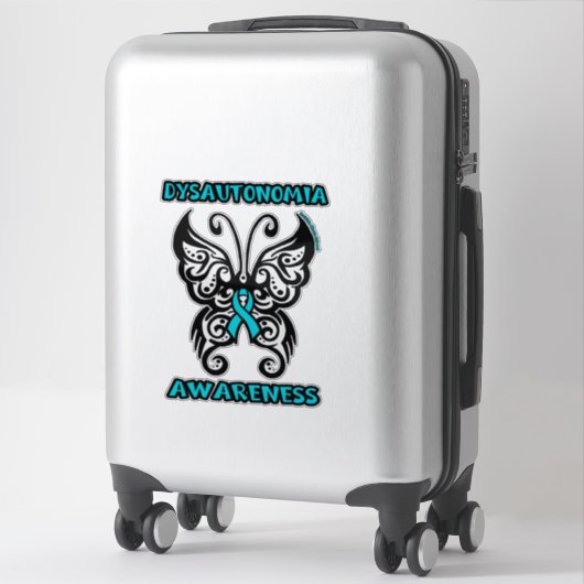 Sticker Papillon/Tribal...Dysautonomia (Sur valise)