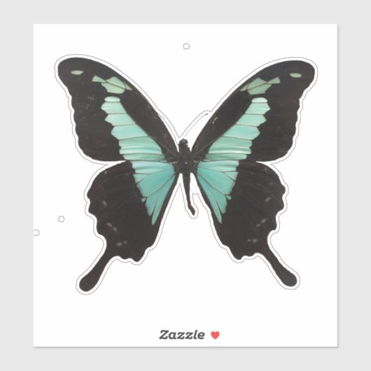 Sticker Papillon turquoise (Feuille)